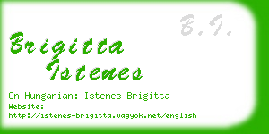 brigitta istenes business card